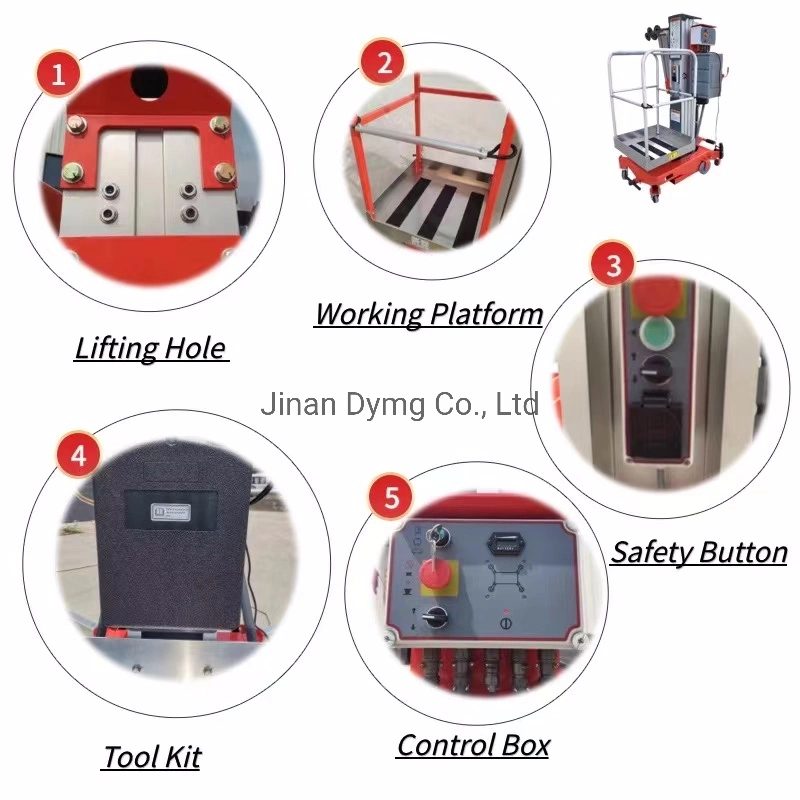 Dymg Hydraulic Single Mast Aerial Work Platform One Man Lifts