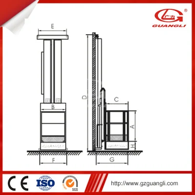 Table élévatrice mobile de plate-forme d'homme de travail de Guangli/ascenseur simple d'homme